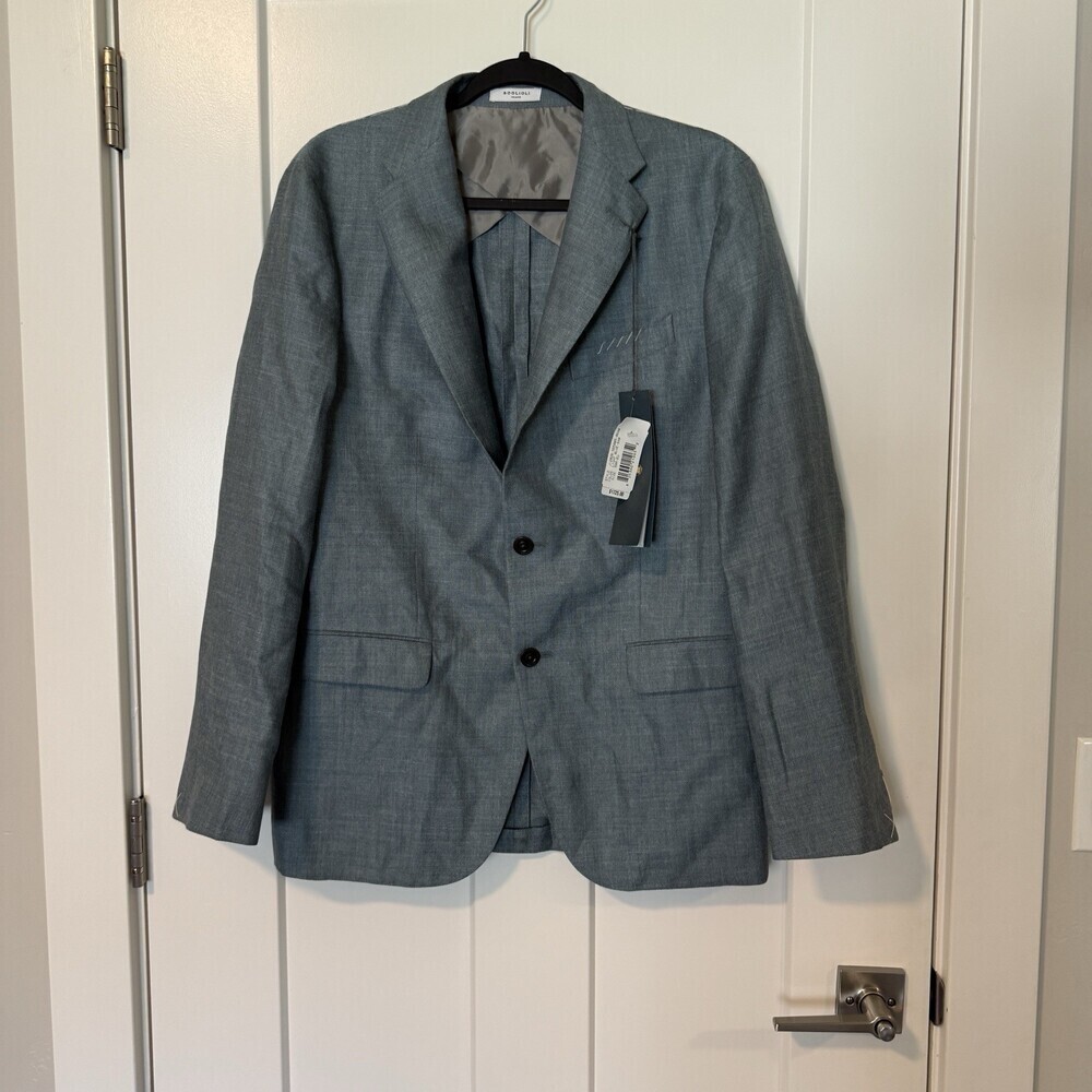 Boglioli Wool-Linen-Silk Sport Coat Size US 40R (EU 50) NWT‎ Light Blue $1725